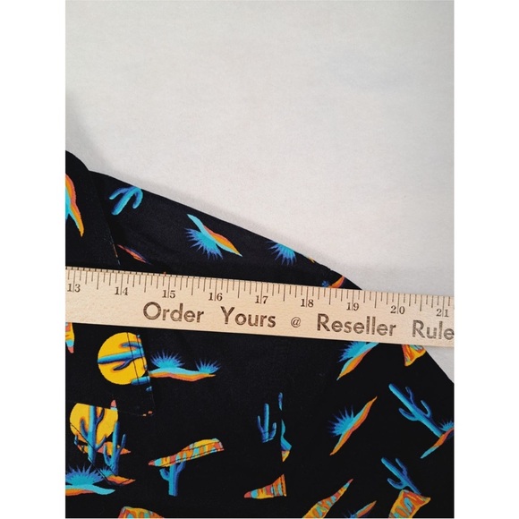 Rock & Roll Denim western shirt Black Shirt with Blue and Yellow Pattern - Picture 7 of 7